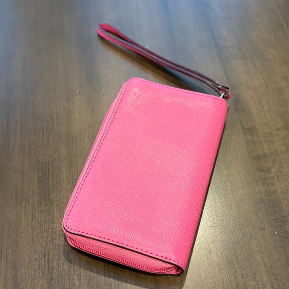 Coach Saffiano Leather Wristlet Clutch - Picture 6 of 7